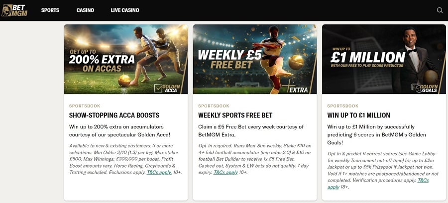 BetMGM Premier League betting offers